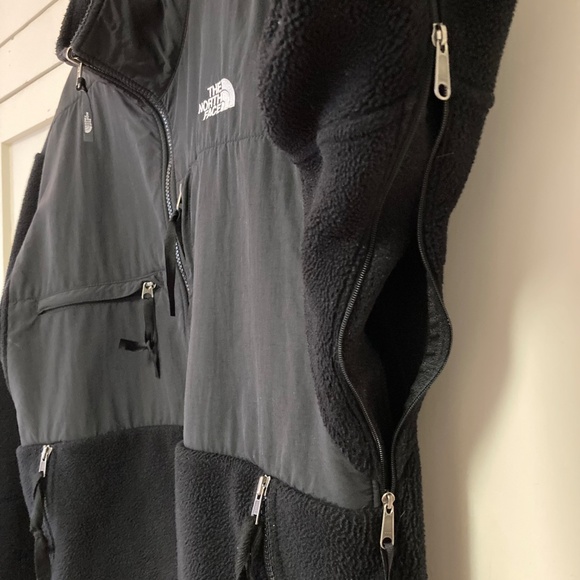 THE NORTH FACE Fleece Jacket Mens L Denali Polartec Fleece Full Zip Black - Picture 3 of 13